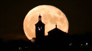 Timelapse de salida de luna llena. La Guardia (Toledo) 31-8-2023