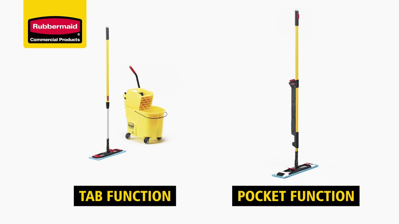 Rubbermaid Commercial Products Adaptable Flat Mop - How to Use The Pocket  Function 