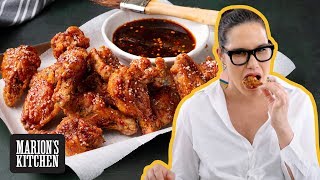 LISTEN to that CRUNCH! Sticky & Crispy Korean Chicken Wings | Marion's Kitchen