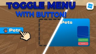 Open MENU with BUTTON Tutorial - 2024 ROBLOX Studio | DonutDev