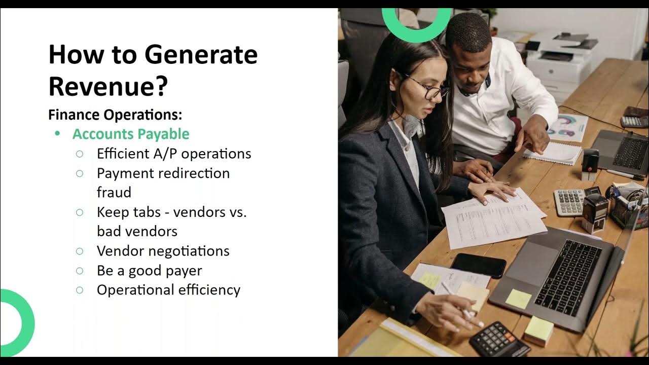 Generating revenue. Revenue generation.