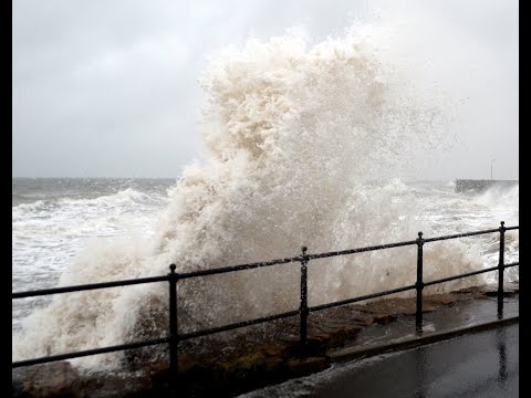 Winter Waves By Coastal Walking Path On Visit To St Monans East Neuk Of Fife Scotland