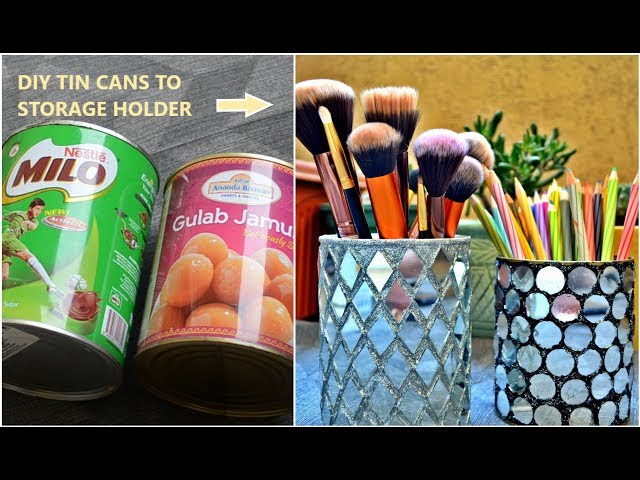 DIY Makeup Brush Holder on a Shoestring Budget - DIY Candy