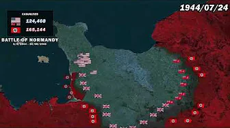 Normandy Battle on Maps with 3D Animation