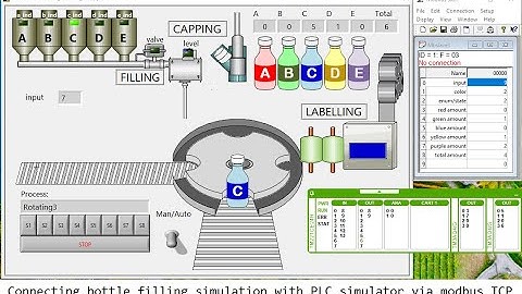 How to make a simulation of bottle filling with LabVIEW & PLC Simulator - 5 (Modbus TCP protocol)