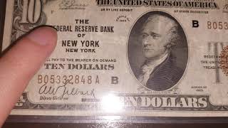 New York Federal Reserve Bank Note 1929 $10