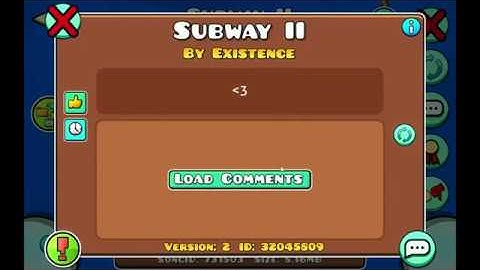 Geometry dash: Subway II by Existence (with practice mode)