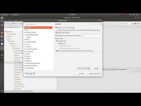 Show Heap Status in Eclipse