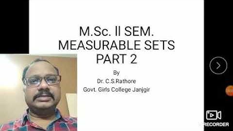 MEASURABLE SETS PART 2