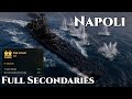 World of warships napoli  full secondaries with 11 km range