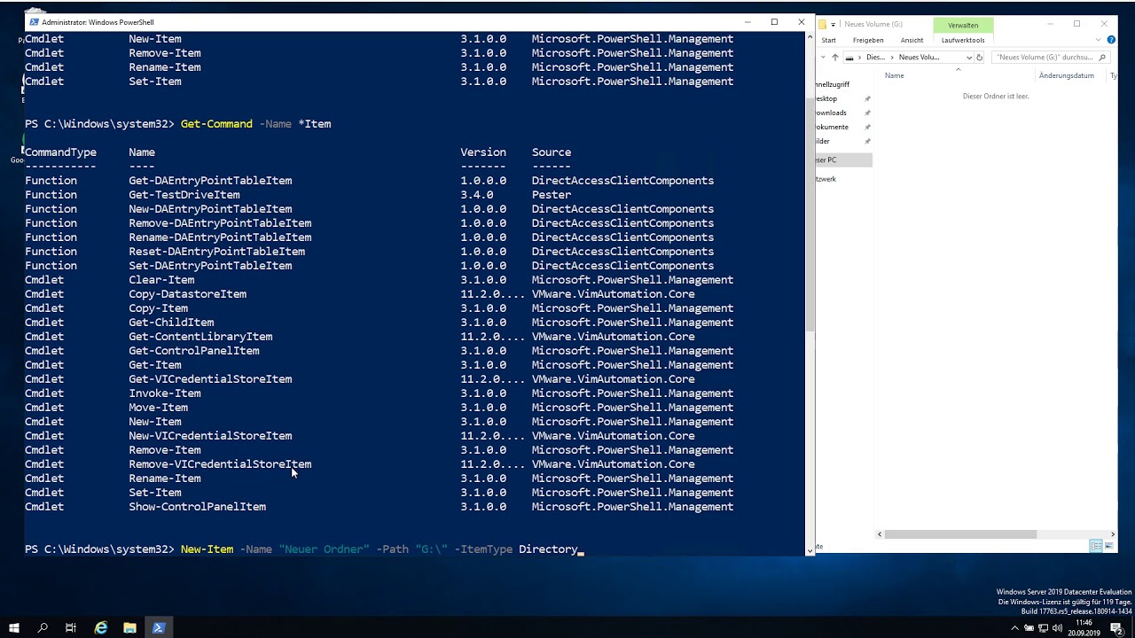 New PowerShell Dateien und Ordner verwalten | #LINETWORK