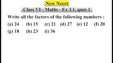 Q 1 - Ex 3.1 - Playing with Numbers - Chapter 3- Class 6th NCERT Maths | Class 6 maths ex 3.1 ques 1