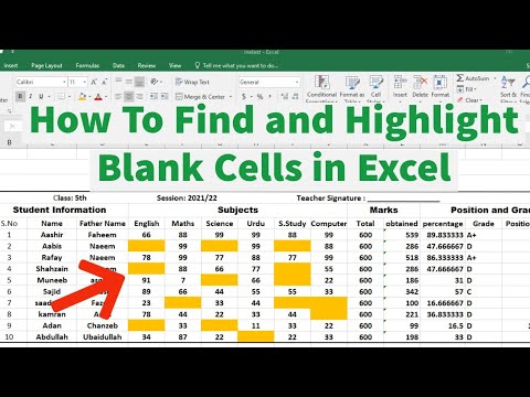 How To Find Blank Cells In Ms Excel And Highlight Them | Find Empty Cells In Microsoft Excel