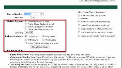 The Portal: How to access your Course Roster