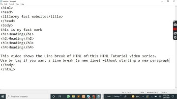 HTML part 4 - HTML element attributes, Paragraph and line break tags