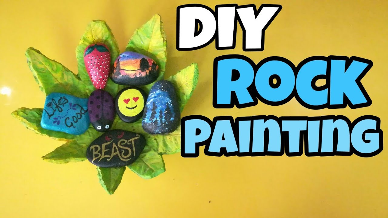 Diy Rock Painting Aesthetic Rock Paintings Youtube