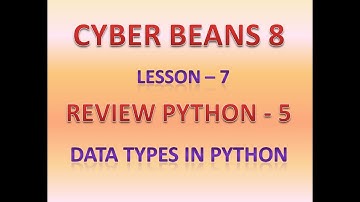 DATA TYPES IN PYTHON & type ()| CLASS 8| COMPUTER SCIENCE | LESSON 7 REVIEW PYTHON