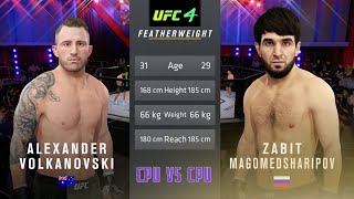 ALEXANDER VOLKANOVSKI vs ZABIT MAGOMEDSHARIPOV | Fight Simulation