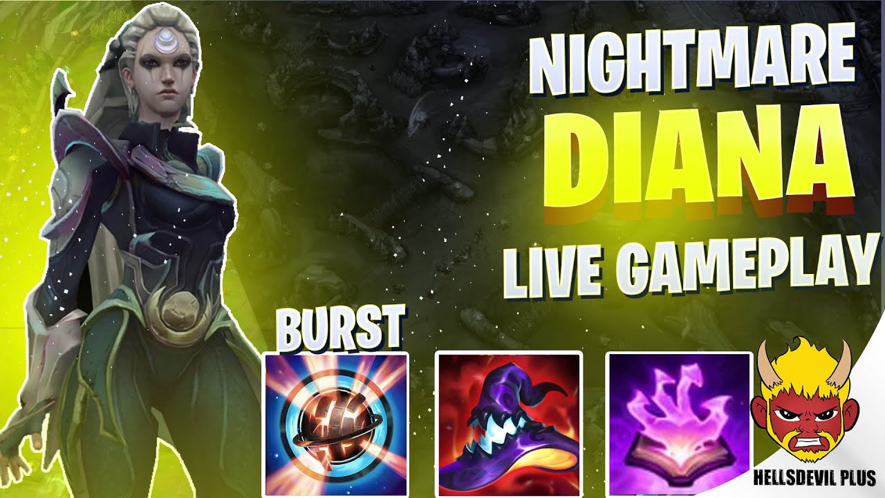 Кошмарная Диана наносит огромный урон! - Геймплей Wild Rift HellsDevil Plus