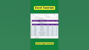 Mastering the DGET Function in Excel | Extract Data Like a Pro!  #excel