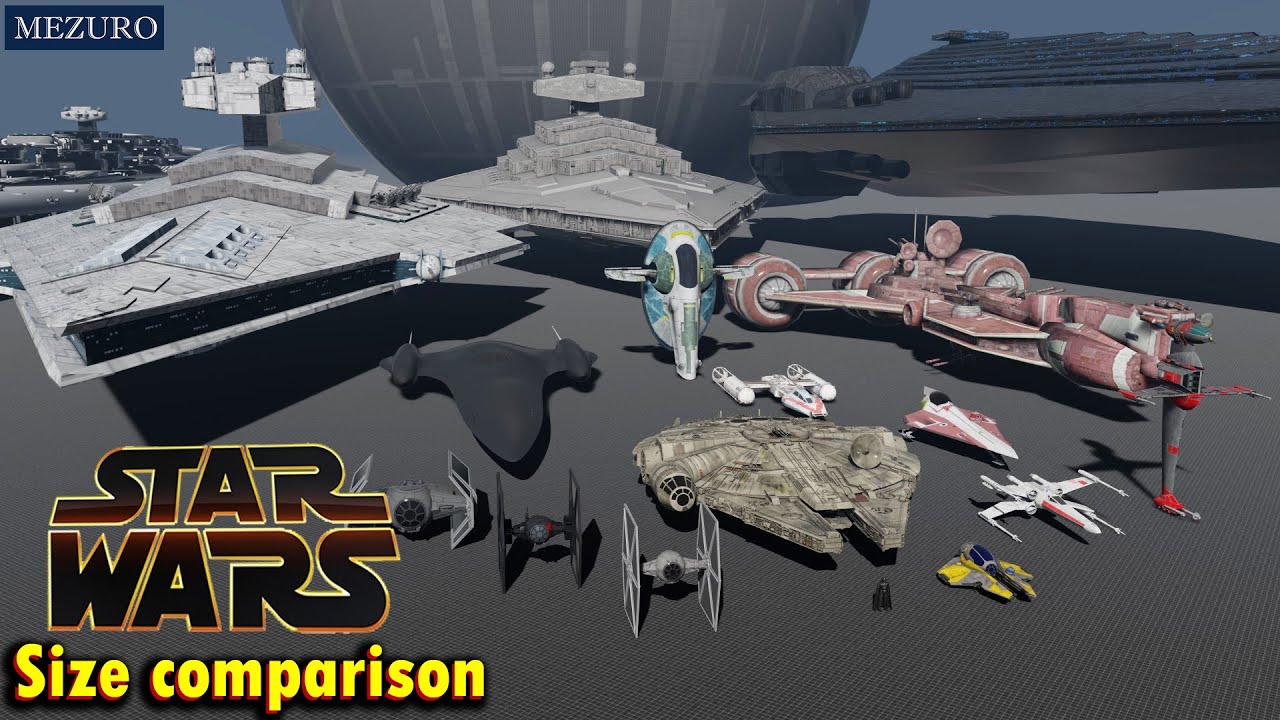 Star Wars Ship Size Comparison | 3D Comparison by Mezuro - YouTube