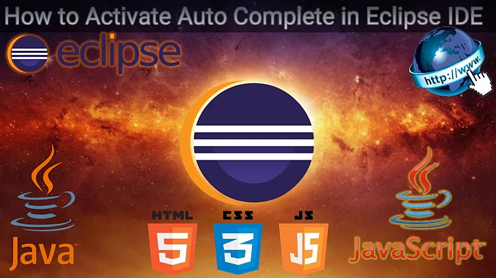 How to Activate Auto Complete in Eclipse for various languages {java, javascript, html, jsp, etc}