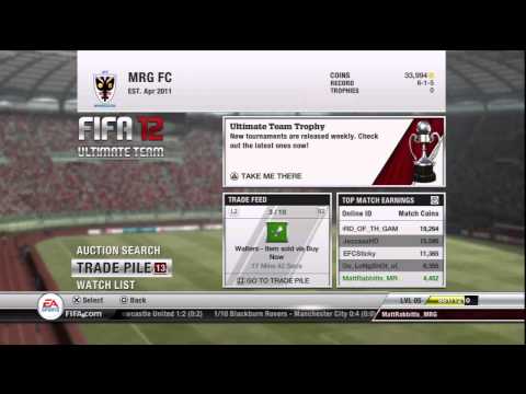 How to make coins for Beginners - FIFA 12 Ultimate Team