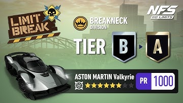 Limit Break (UGR) Tier B to A with 6⭐ Aston Martin Valkyrie | Need For Speed: No Limits