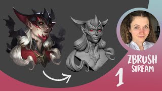 Sculpt a VAMPIRE with me! Zbrush / PART 1