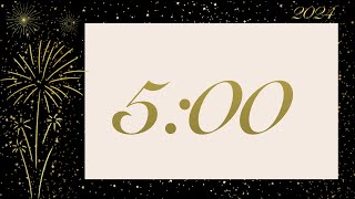 5 Minute New Year's Eve Countdown Timer (Auld Lang Syne at End)