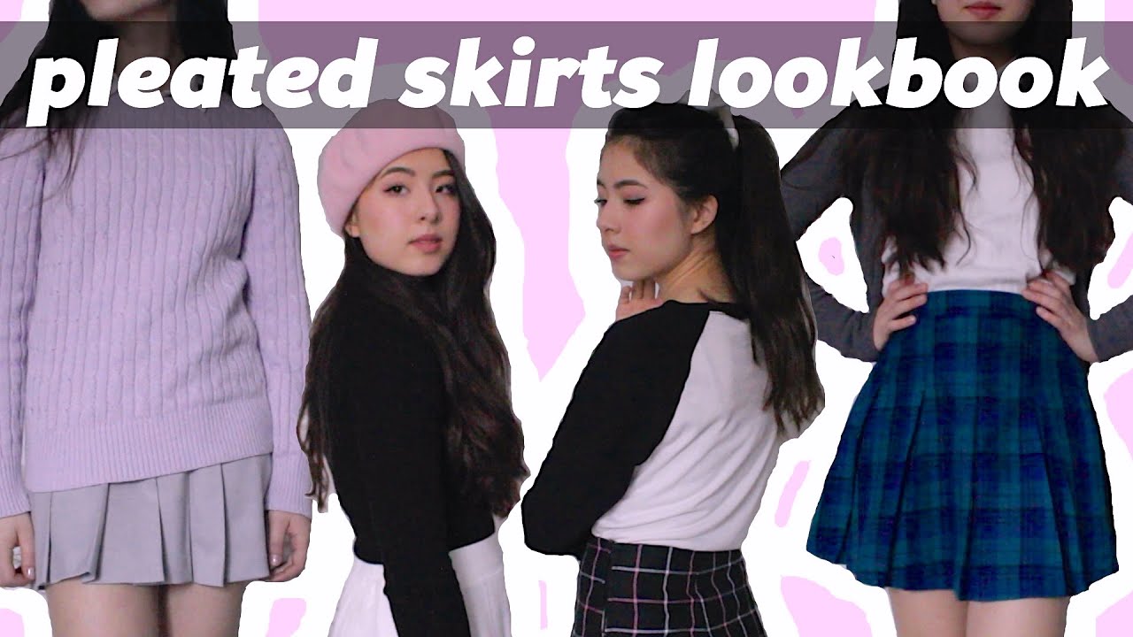 How I Style Pleated Skirts💘 | thetwinsofhearts - YouTube