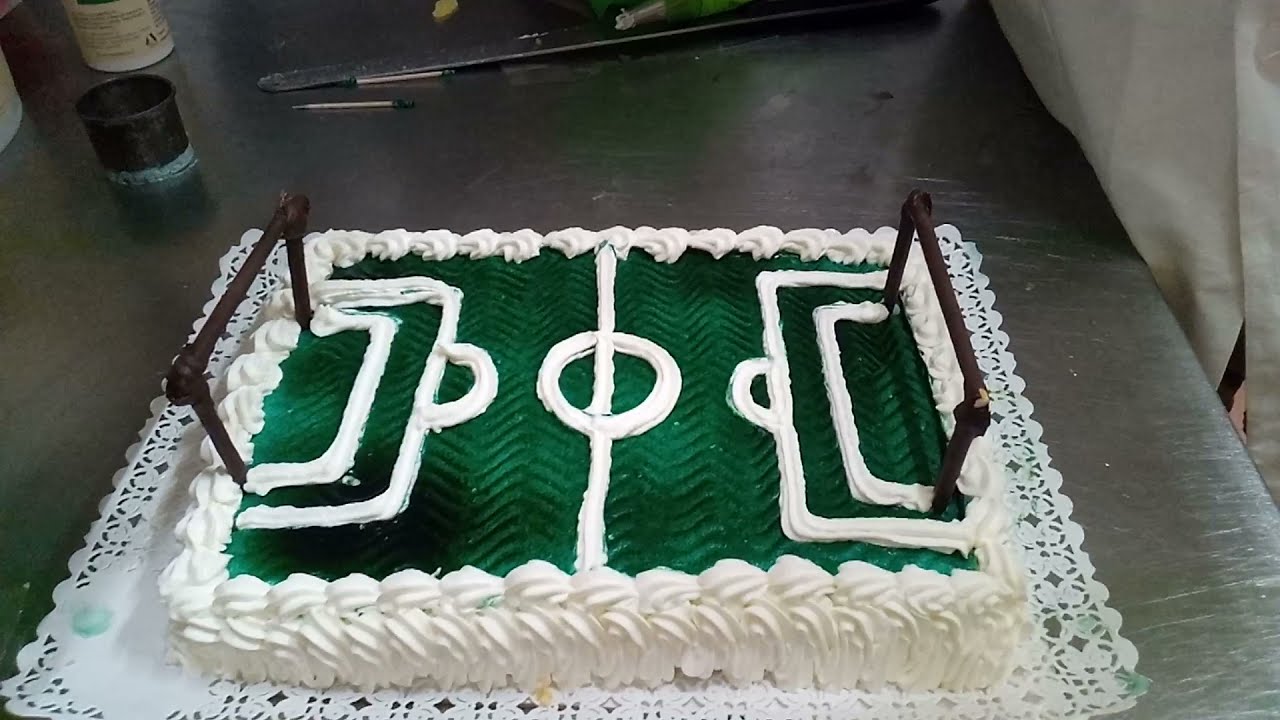 torta decorazione cottura squadra di calcio scena decorazione