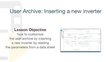 Solarius PV Tutorial - User archive:  insert a new inverter - ACCA Software