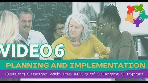 Planning and Implementation the ABCs of Student Support: Video 6