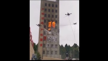 Firefighting Drones🤯#ai #drone #china #technology #enlightwisdom #future #fire