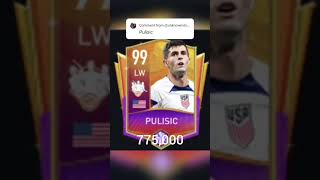 All fifa cards of Cristian Pulisic fifa23 fifamobile football soccer usa shorts