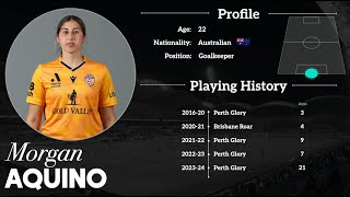 Morgan Aquino Football Highlights 2023-24 - Perth Glory Goalkeeper - A-League Women @getREPT