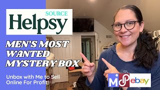 Unbox with Me  Helpsy Source Men's Most Wanted Secondhand Clothing Mystery Box to Resell for $$$