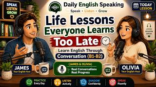 Today lesson Life Lessons Everyone Learns Too Late | Learn English Through Conversation (B1–B2)