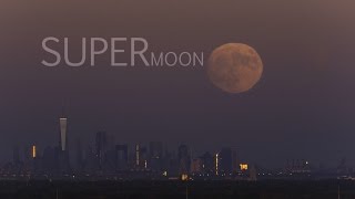 Super Moon Rising in real time and time lapse! November 13, 2016