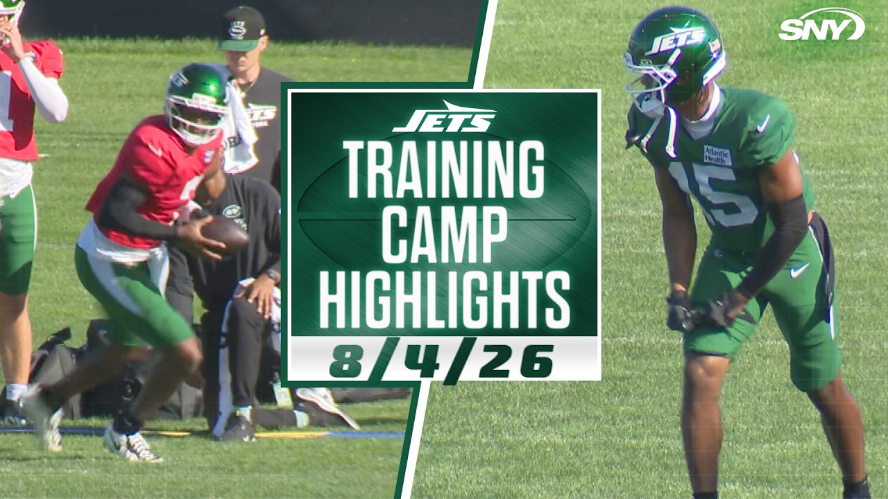 Geno Smith, Adonai Mitchell, and the running backs get busy at Jets camp