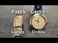 Patek Philippe Twenty~4 (ladies) and Cartier Pasha (unisex)