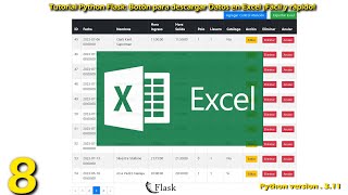 Video 8: Python Flask Tutorial: Button to Download Data to Excel - Easy and Fast!