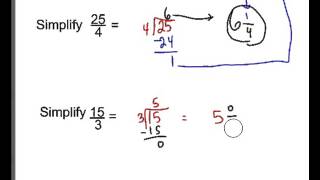 1  simplify improper fractions