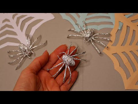 DIY Паук из Фольги. Как сделать паука своими руками. Простые поделки