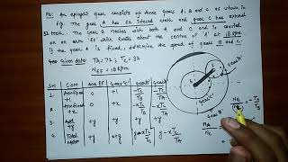 EPICYCLIC and SUN AND PLANET GEAR TRAIN: PROBLEM-4