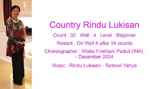 Country Rindu Lukisan Line Dance Teach & Demo