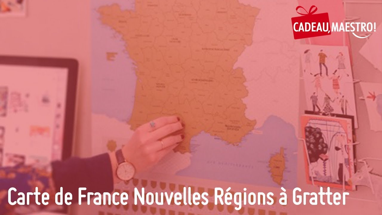 Carte de France Nouvelles Régions à Gratter - Cadeau Maestro 