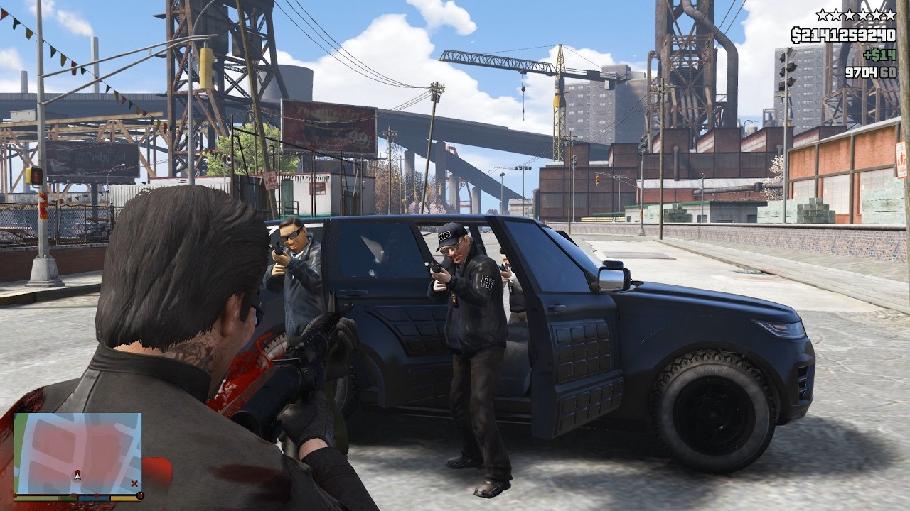 GTA 5 Liberty City - Alderney City Police Shootout + 10 Star Wanted Level Escape [R.D.E. 4.1.3]