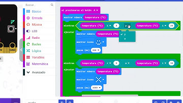 Microbit - Codigo por bloques (Controlando un invernadero)
